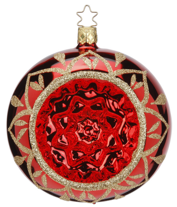 Blossom Reflections, red shiny, 10cm by Inge Glas of Germany