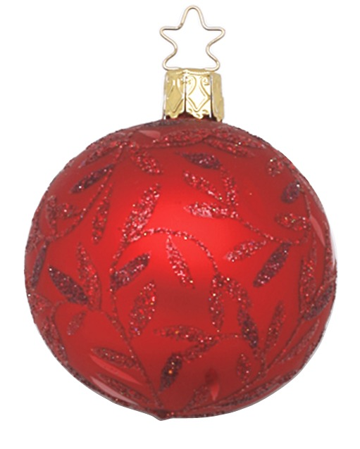 2.25" Red Matte Delights Ornament by Inge Glas of Germany
