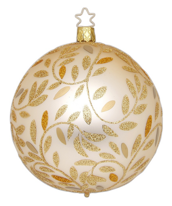 Champagne matte Delights Ornament, 10cm, by Inge Glas of Germany