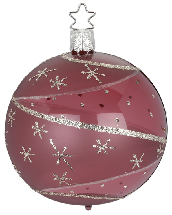 Winter Sky, Magnolia, shiny Transparent Ornament, 10cm, by Inge Glas of Germany