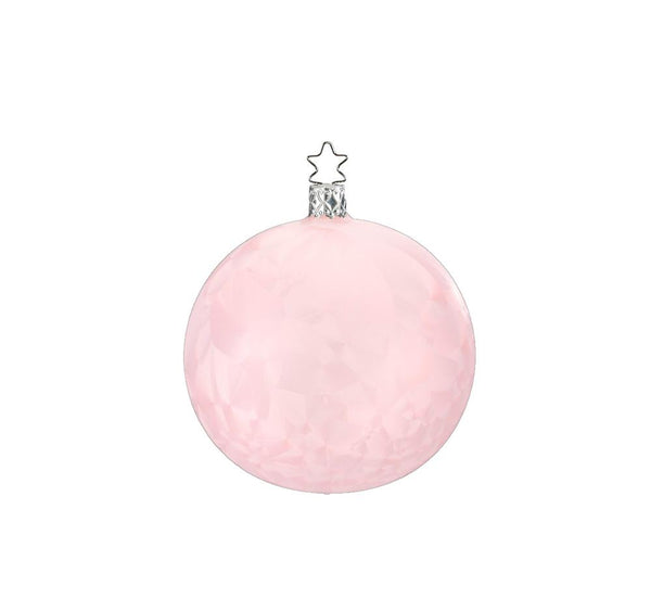 2.4" Pink Ice Crystal Ball Ornament by Inge Glas of Germany