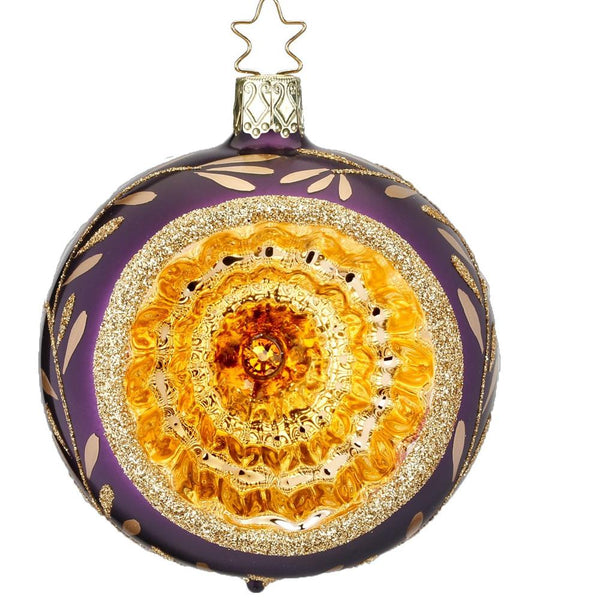 4" Purple Delightful Reflection Ornament by Inge Glas of Germany