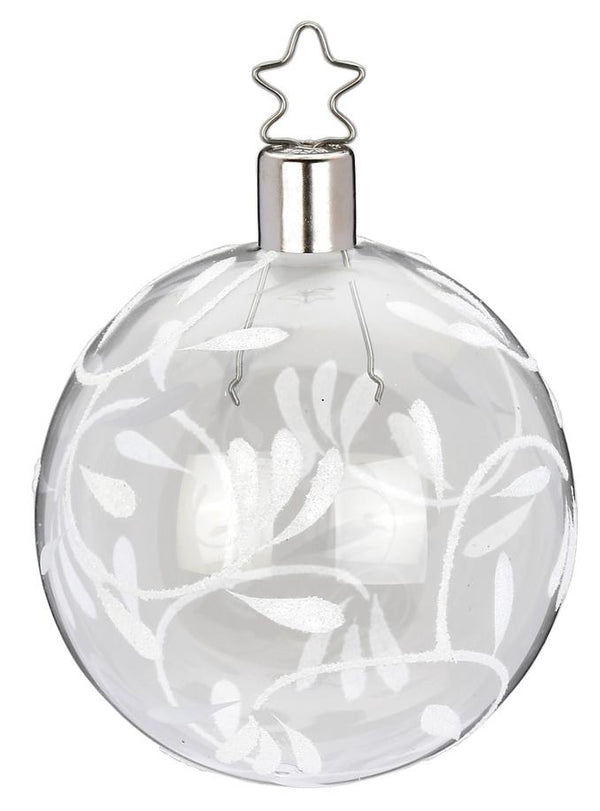 2.4" Transparent Tendril Ball Ornament by Inge Glas of Germany