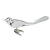Silver Bird with spun glass tail by Inge Glas of Germany