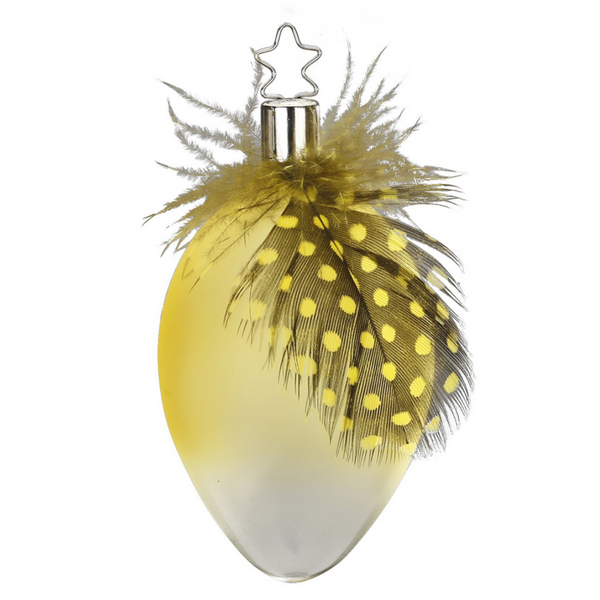 Weightless Egg Ornament, gold by Inge Glas of Germany
