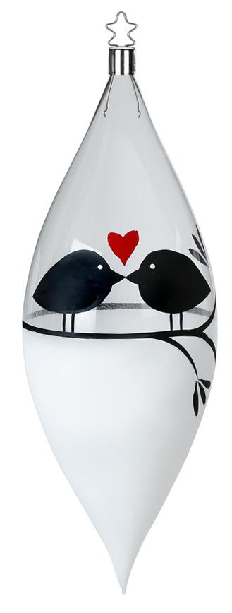 Bird Love, Olive Ornament by Inge Glas of Germany