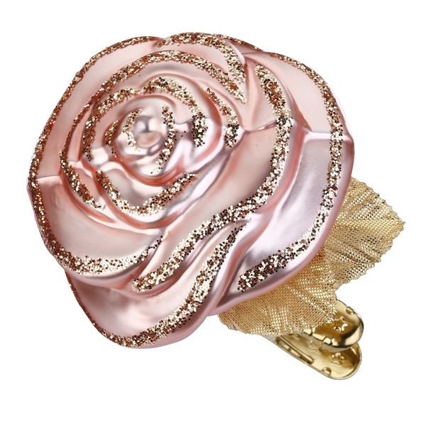 Champagne Pink Clip on Rose by Inge Glas of Germany