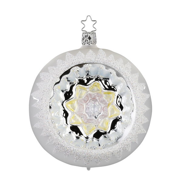 Star Reflection, white matte, star center, 10cm by Inge Glas of Germany