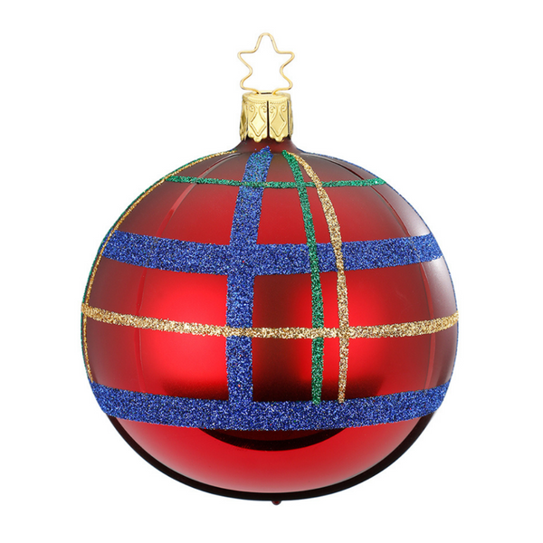 Squared Ball, barolo matte, 10cm by Inge Glas of Germany