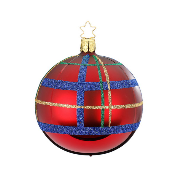 Squared Ball, barolo matte, 8cm by Inge Glas of Germany