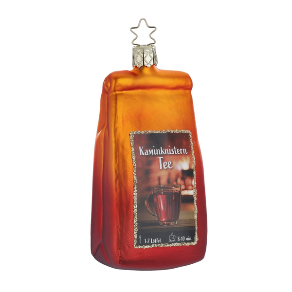 Fireplace Crackle Tea Ornament by Inge Glas of Germany