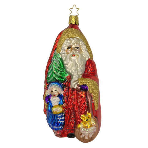 Santa's Love with Little Girl by Inge Glas of Germany