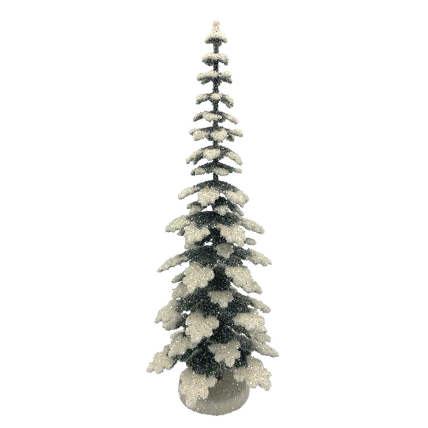 Cardboard Tree, Dark Green with Snow, 30 cm by Ino Schaller
