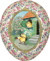 Vintage 15cm Decoupage Cardboard German Fillable Easter Egg by Nestler GmbH