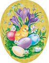 Spring Awakening 15cm Decoupage Cardboard German Fillable Easter Egg by Nestler GmbH