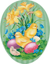 Spring Awakening 15cm Decoupage Cardboard German Fillable Easter Egg by Nestler GmbH