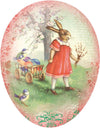 Vintage II 12cm Decoupage Cardboard German Fillable Easter Egg by Nestler GmbH