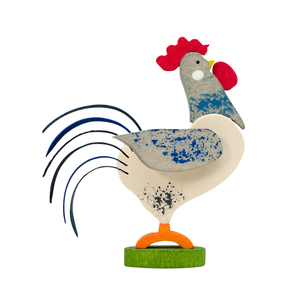 Rooster Ornaments by Graupner Holzminiaturen