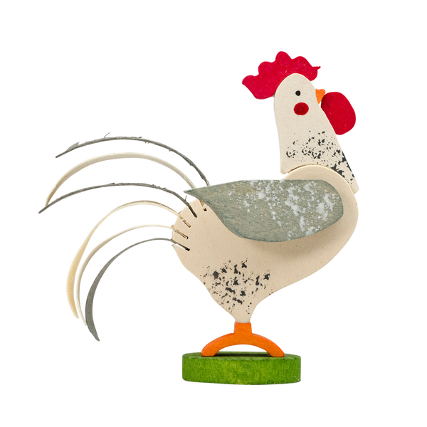 Rooster Ornaments by Graupner Holzminiaturen