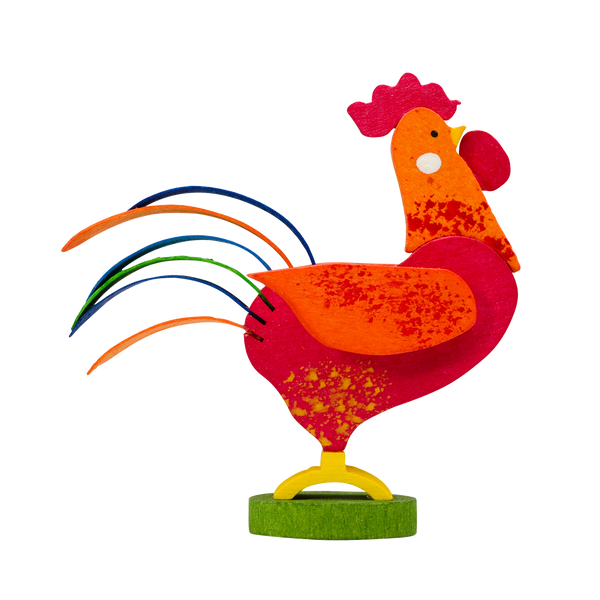 Rooster Ornaments by Graupner Holzminiaturen