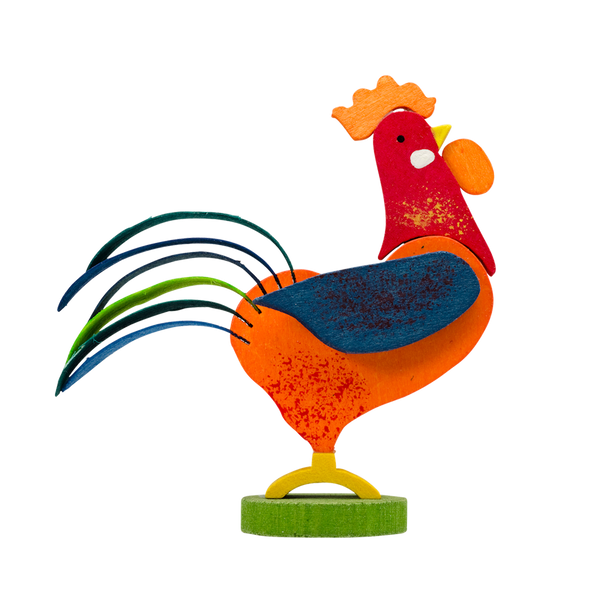 Rooster Ornaments by Graupner Holzminiaturen