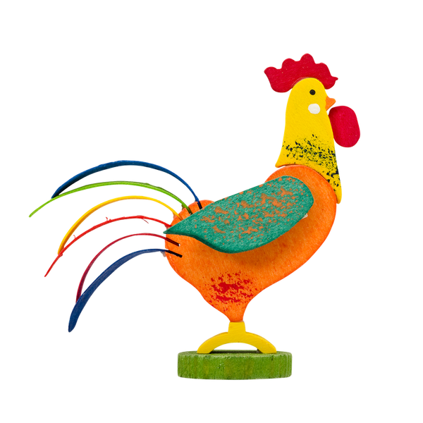 Rooster Ornaments by Graupner Holzminiaturen
