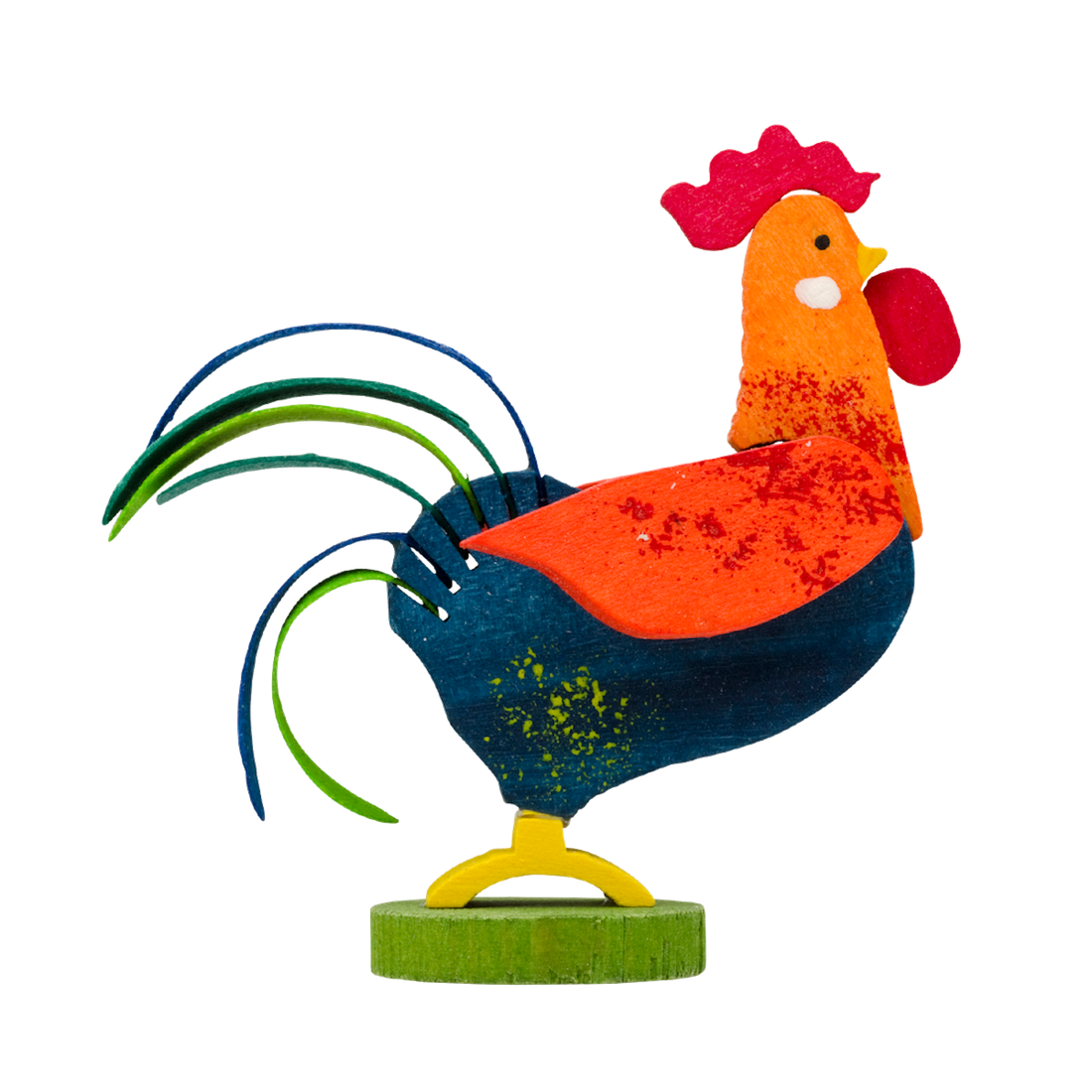 Rooster Ornaments by Graupner Holzminiaturen