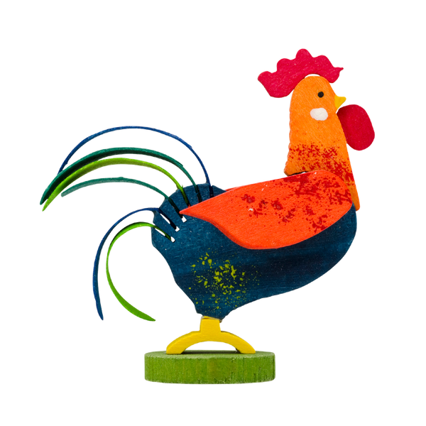 Rooster Ornaments by Graupner Holzminiaturen