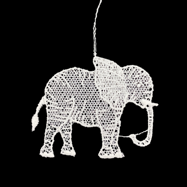 Lace Elephant Ornament by StiVoTex Vogel
