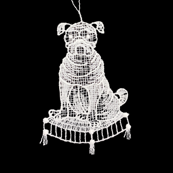 Pug on Pillow Ornament by StiVoTex Vogel