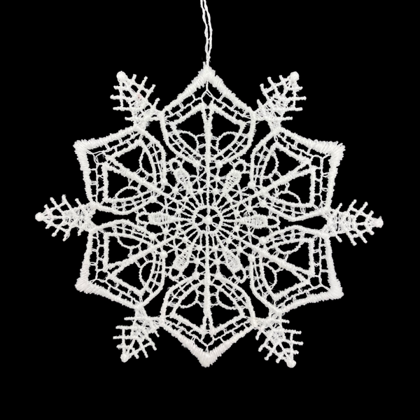 White Snowstar Lace Ornament by StiVoTex Vogel