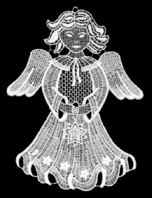 Lace Angel Holding Star Window Picture by StiVoTex Vogel