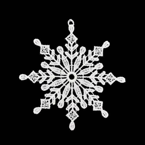 Lace Snowstar with Eight Tips Ornament by StiVoTex Vogel