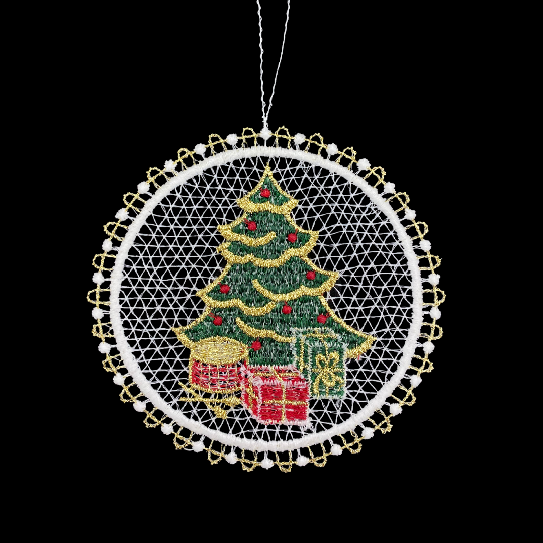 Lace Ball with Christmas Tree Ornament by StiVoTex Vogel