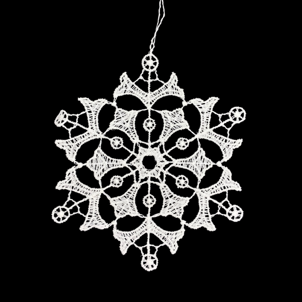 Lace Snowflake  three Ornament by StiVoTex Vogel