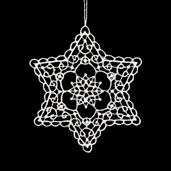 Lace Snowstar Ornament one by StiVoTex Vogel