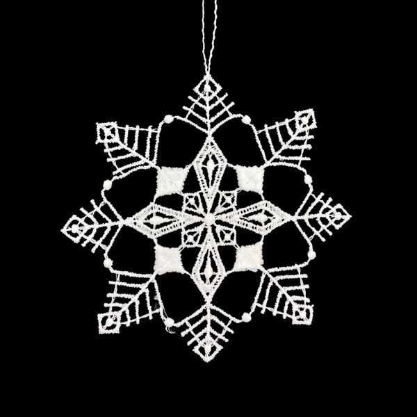 Lace Hanging Snowstar,  Branched Ornament by StiVoTex Vogel