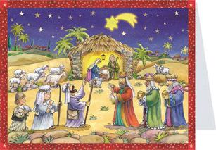 3 Kings nativity Advent Calendar Card by Richard Sellmer Verlag