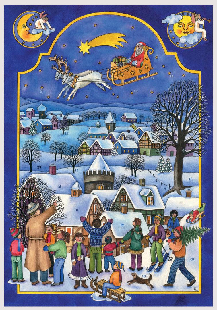 Santa in Sky Advent Calendar by Richard Sellmer Verlag
