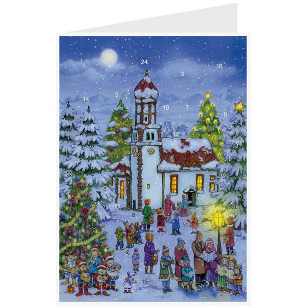 Country Church Advent Calendar Card by Richard Sellmer Verlag