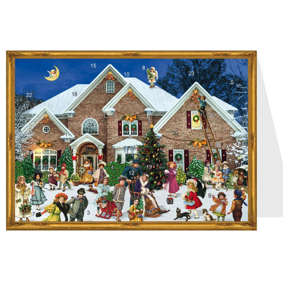 Victorian House Advent Calendar card by Richard Sellmer Verlag