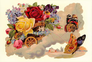 Butterflies & Roses Victorian Standup Card by Ernst Freihoff Papierwaren