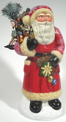 "Toys for All" Santa Paper Mache Candy Container by Ino Schaller