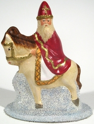 Saint Nicholas Papier Mache Candy Container by Ino Schaller