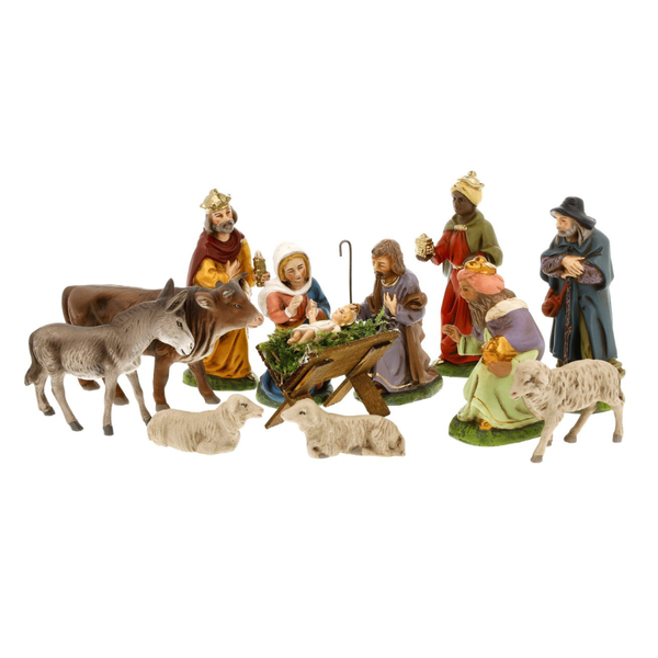 Nativity Set, 12 piece, 9cm scale, by Marolin Manufaktur