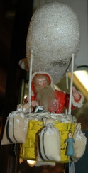One of Kind Santa in Zeppelin Paper Mache Figurine by Werner Brauer in Hannover