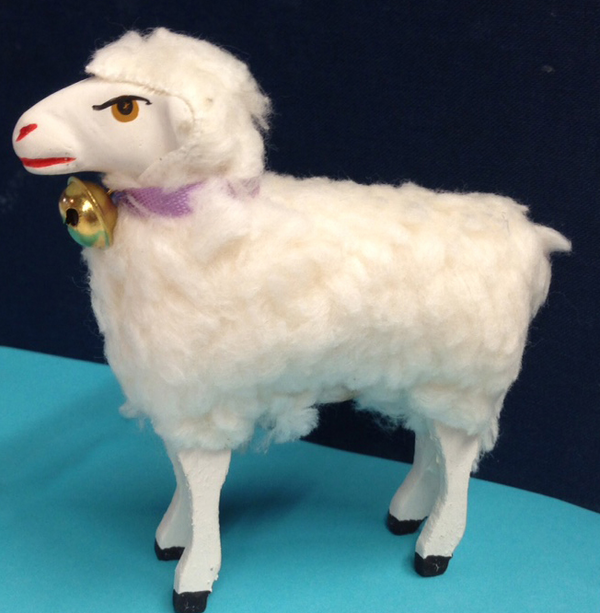 Standing Sheep Papier Mache Figurine by Ino Schaller