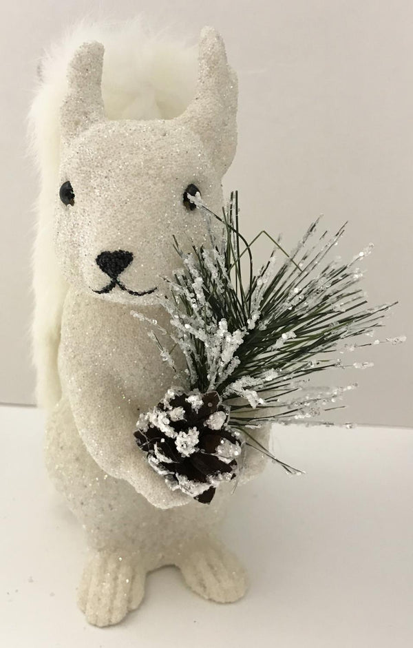 Squirrel White beaded by Ino Schaller