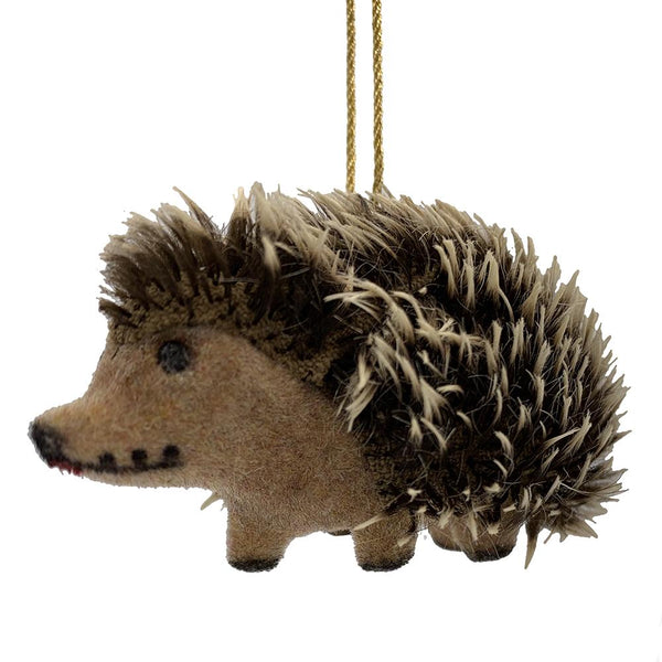 Hedgehog Flocked Ornament by Ino Schaller
