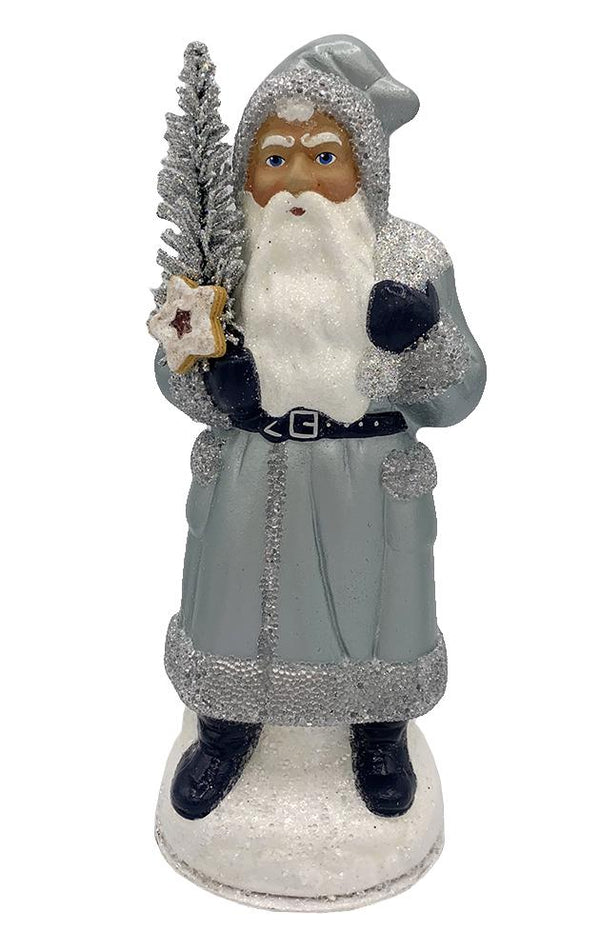 Santa Dove Blue with Gingerbread Star Candy Container by Ino Schaller